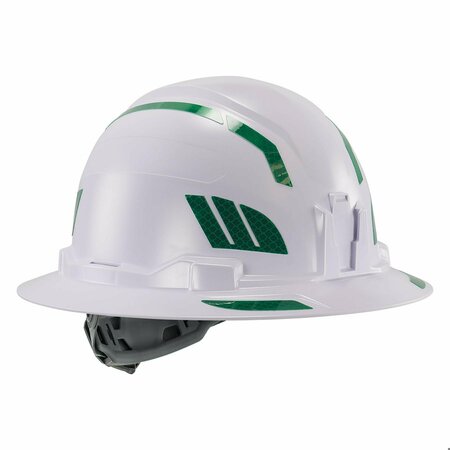 SKULLERZ BY ERGODYNE Reflective Hard Hat with Safety Helmet Sticker Kit, Green 8961